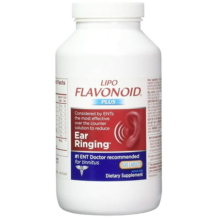 5 Pack Lipo-Flavonoid Plus Ear Health Tinnitus Supplement | 500 Caplets, Pewter