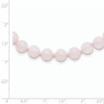 thumbnail image 2 of 925 Sterling Silver 8-8.5mm Smooth Beaded Rose Quartz Necklace 18 Inch, 2 of 2