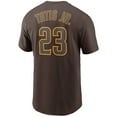 thumbnail image 3 of Men's Nike Fernando Tatis Jr. Brown San Diego Padres Name & Number T-Shirt, 3 of 3