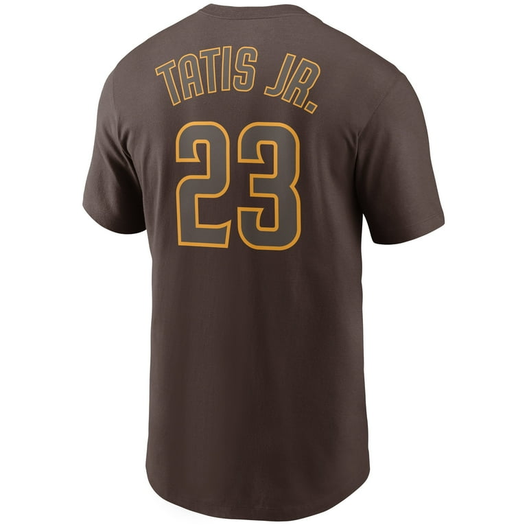 Men's Nike Fernando Tatis Jr. Brown San Diego Padres Name & Number