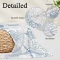 thumbnail image 3 of Blue Grey Coastal Small Pillow Covers,Sea Turtle Nautical Coral Summer Beach Breathable Throw Pillow Cases with Invisible Zipper,Decorative Pillowcase Pillows Protectors for Sofa Bed Chair 12"x20", 3 of 9
