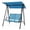 Navy, variant on ANGELES HOME 2-Seat Outdoor Canopy Swing with Fabric Seat and Heavy-duty Metal Frame, Free Standing Porch Swing,Navy