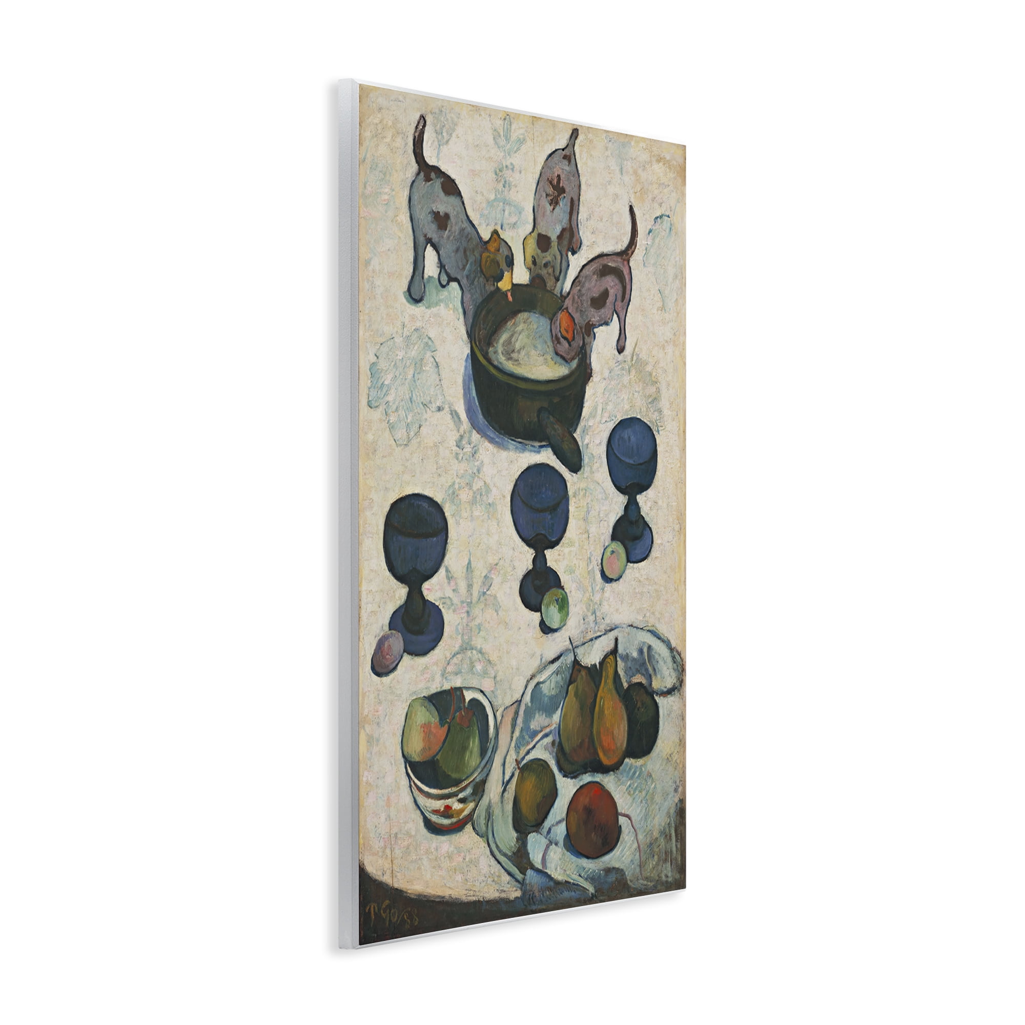 Stupell Industries Classical Still Life Three Puppies Food & Beverage Painting Unframed Art Print Wall Art, 10 x 15