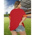 thumbnail image 3 of DEXIO Plus Size Football Mom Shirt Women Game Day Football T-shirt Gameday Season Shirt Casual Ball Fans Pullover Tops,1X, 3 of 15