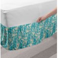 thumbnail image 2 of Floral Bed Skirt, Vintage Spring Branches Blossoms Pattern, Elastic Bedskirt Dust Ruffle Wrap Around for Bedding Decor, 4 Sizes, Grey Yellow Sea Blue, by Ambesonne, 2 of 2