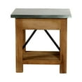 thumbnail image 6 of Alaterre Millwork 22" Wood and Zinc Metal End Table with Drawer, 6 of 20