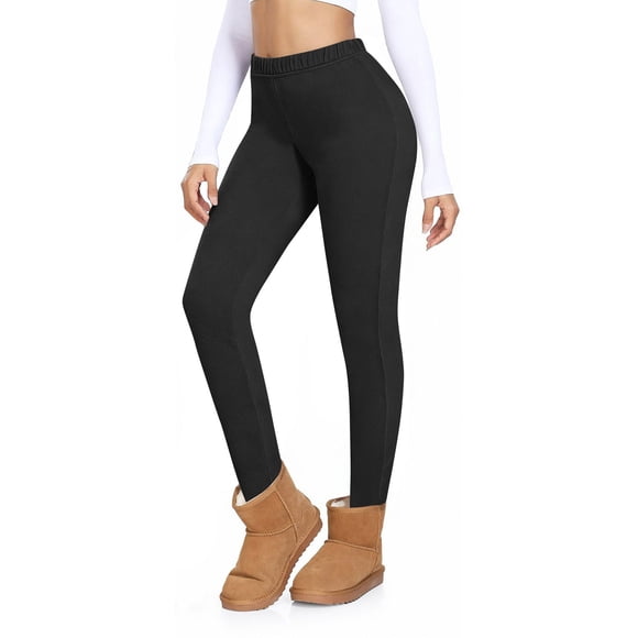 Women's Thermal Leggings, Fleece Lined Velvet Soft Winter Pants, High Waist Lounge Leggings for Women, Stretchy & Warm for Casual, Yoga