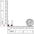 thumbnail image 6 of Gem Stone King 14K White Gold Red Rhodolite Garnet Earrings for Women | 1.10 Cttw | Gemstone January Birthstone | Heart Shape 5MM, 6 of 6