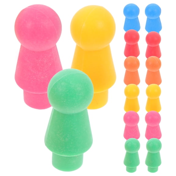 Luxshiny 60pcs Game Pieces for Board Games ABS Multi Educational Toy Learning Activities