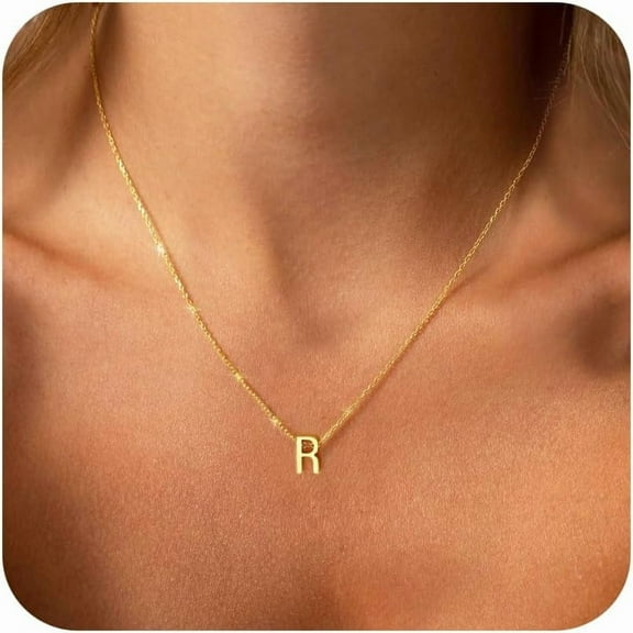 Initial Pro Necklaces for Women - 18K Plated Initial Necklace Dainty Letter Monogram Name Necklaces Jewelry Necklace for Women Gifts[b376]