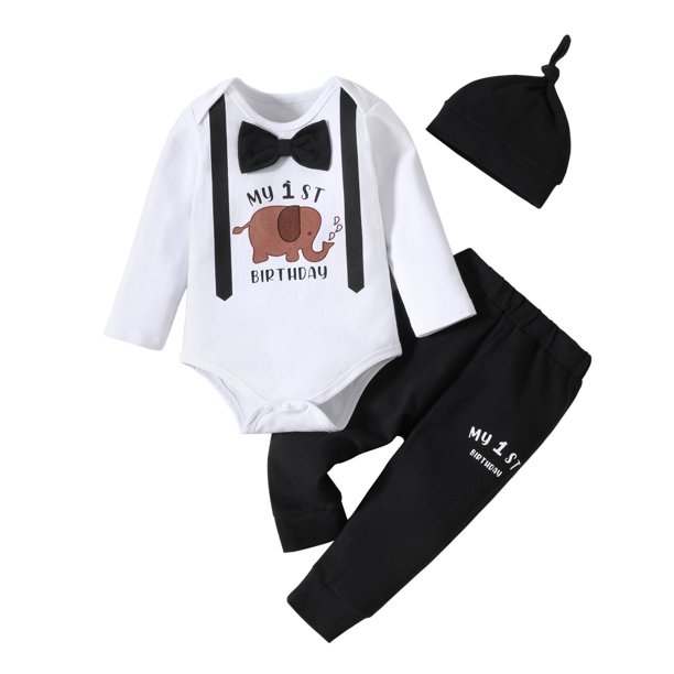 Gibobby Sudadera con capucha y pantalones para niños de manga larga para niños pequeños, pantalones, trajes de para cumpleaños(Negro,9-12 Meses)
