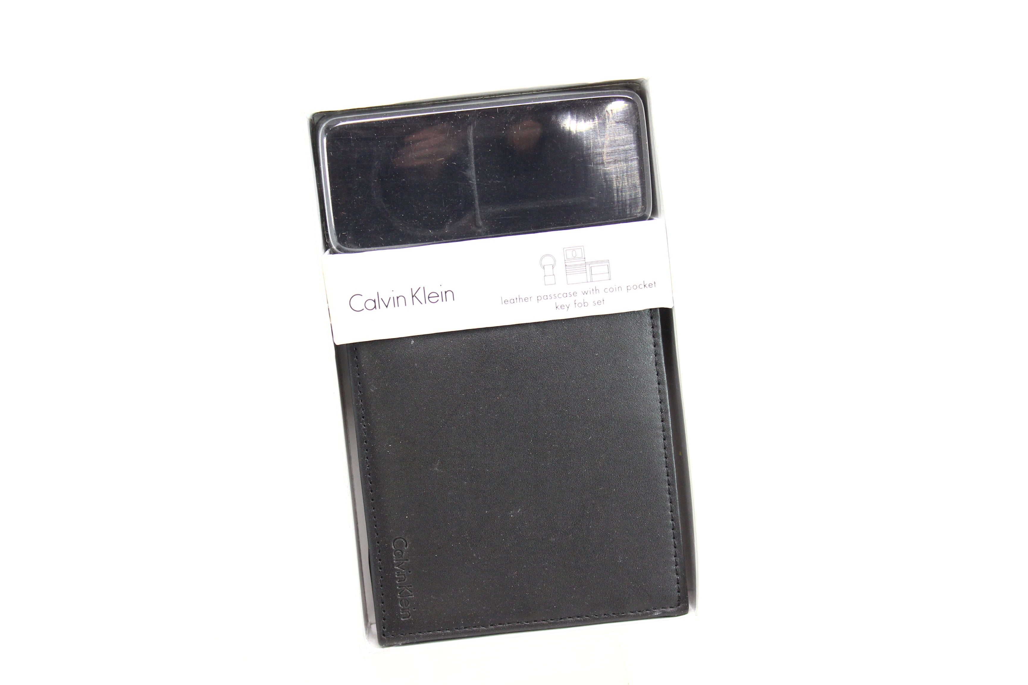 Calvin Klein Calvin Klein NEW Black Men's Bifold Leather Passcase