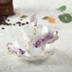 thumbnail image 4 of Taza de café, juego de cerámica con forma de pez dorado, regalo de moda, juego de té, nueva personalidad creativa (morado), regalo para el día de la madre, 4 of 4