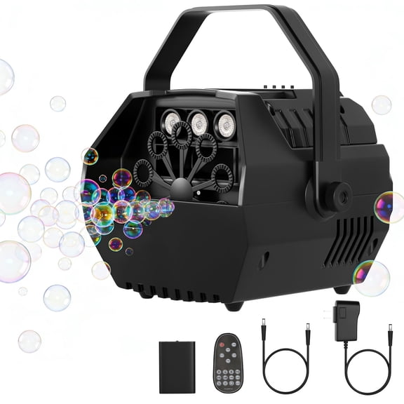 VIPQV Upgraded Bubble Machine, 15W Stage Effect Machine, Automatic Bubble Blower for Party, Wedding and Birthday