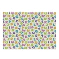thumbnail image 1 of ABC Cutting Board, Funny Letters in Lively Colors Cartoon Style ABC Alphabet on Polka Dots Backdrop, Decorative Tempered Glass Cutting and Serving Board, Large Size, Multicolor, by Ambesonne, 1 of 1