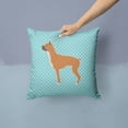 thumbnail image 2 of Boxer Checkerboard Blue Fabric Decorative Pillow, 2 of 4