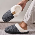 thumbnail image 6 of Fuzzy Slippers For Women Fuzzy House On Indoor Outdoor Bedroom Furry Lined Ladies Comfy Memory Foam Female Home Shoes Anti-Skid Rubber Hard Sole Black 38 -39, 6 of 7