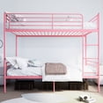 thumbnail image 7 of DeepRoar Bunk Bed Twin Over Twin, Heavy Duty Metal Bunk Bed Frame with Ladder and Guardrail, Convertible 2 Beds, Bunk Bed for Adults and Teens, Space-saving Bunk Bed for Bedroom, Dorm, Easy Assembly, 7 of 7