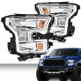 thumbnail image 2 of PIT66 Fit For 2015-2017 Ford F-150 Clear Lens Chrome Housing Headlights Headlamps 1 Pair, 2 of 9