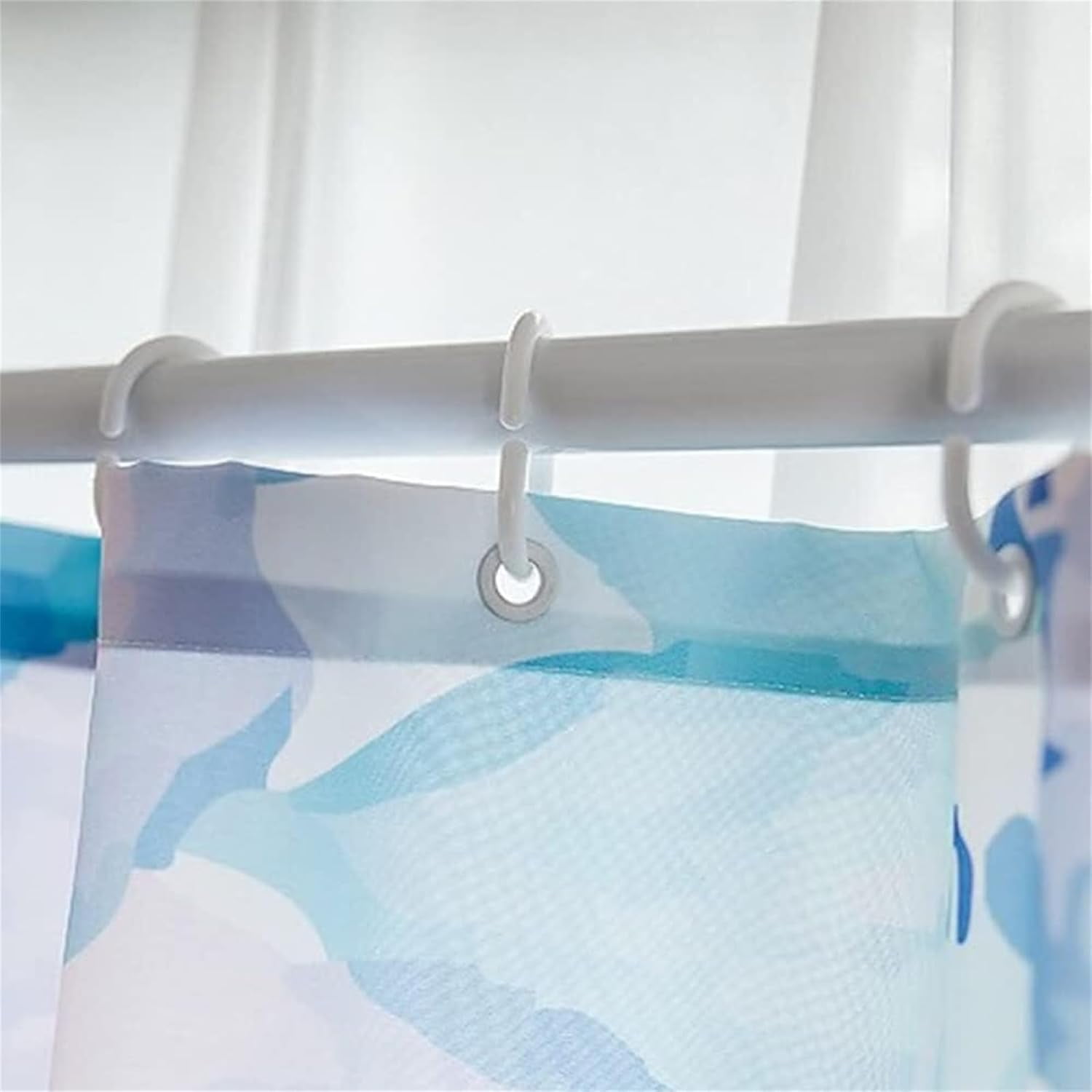 Forest Shower Curtain Nature Jungle Forest Waterfall Green Tree River Tropical Rainforest Scenery Fabric Bathroom Decor Set with Hooks-72"W x 72"L (Pack of 1)