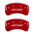 thumbnail image 2 of MGP 4 Caliper Covers Engraved Front & Rear Daytona Red finish silver ch Fits select: 2006-2010 DODGE CHARGER R/T, 2009-2010 DODGE CHALLENGER R/T, 2 of 2