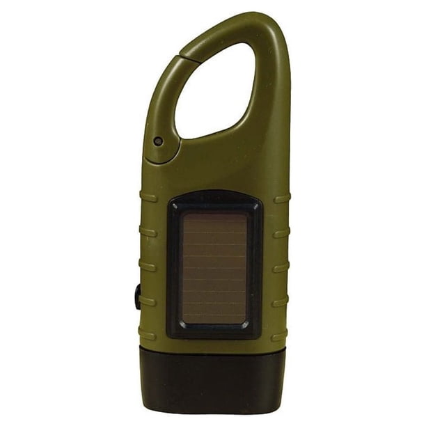 Linterna recargable multifuncional solar portátil Naiovety con manivela manual Verde
