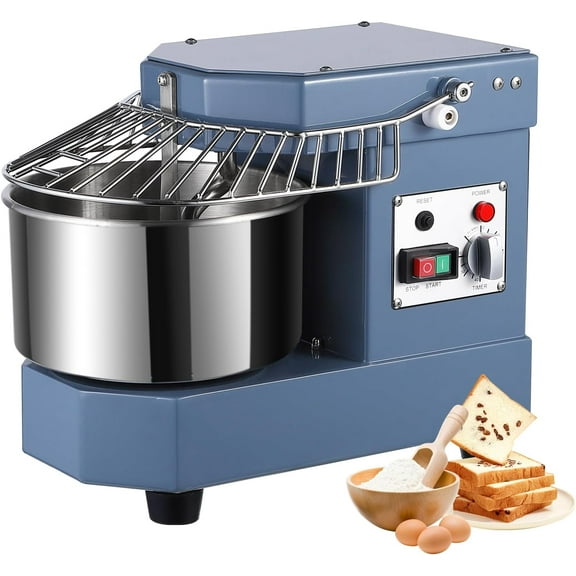 GoFashion 8QT Commercial Dough Mixer,Stainless Steel Bowl,450W Dual Rotating Dough Kneading Machine with Safety Shield,for Restaurant, Bakeries,Pizzeria