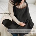thumbnail image 3 of Muslin Nursing Cover for Baby Breastfeeding, Breathable 100% Cotton Breastfeeding Cover with Rigid Hoop for Mother Nursing Apron, Multi-use Carseat Canopy Canopy (Black), 3 of 8