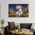 thumbnail image 6 of The Nighttime Splendor of Main Street U.S.A Cinderella Castle Picture Print Canvas Poster Wall Paint Art Posters Decor Modern Home Artworks Gift 24x36inch(60x90cm), 6 of 6