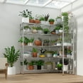 thumbnail image 3 of 5-Tier Heavy Duty Chrome Shelving Unit, Adjustable Commercial Storage Rack with Leveling Feet, 70" W x 16" D x 71" H, Metal Display Shelves for Garage Pantry Kitchen Warehouse, 3 of 11