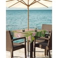 thumbnail image 3 of nqOlkjepod Pink Spring Floral Outdoor Tablecloth with Umbrella Hole & Zipper, Pastoral Summer Flowers Square Table Cover 54x54 Inch, Dining Waterproof Table Cloth Protector for Patio/Party/Picnic, 3 of 7