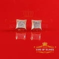 thumbnail image 2 of King of Bling's 10K Yellow Real Gold with Real 0.20ct Diamond Men's/Women's Square Stud earrings, 2 of 10