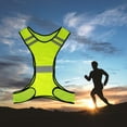 thumbnail image 4 of Graflsoa High-Visibility Reflective Safety Vest for Night Cycling, Running, and Outdoor Activities - Adjustable Yellow Polyester Vest, 4 of 6