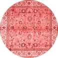 thumbnail image 1 of Ahgly Company Indoor Round Oriental Red Traditional Area Rugs, 6' Round, 1 of 4