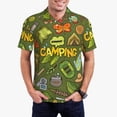 thumbnail image 1 of Fotbe Camping 1 Camiseta Polo de Golf para Hombre con Estampado – Camisa Deportiva Transpirable con Cuello Abotonado-X-Large, 1 of 6