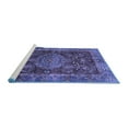 thumbnail image 2 of Ahgly Company Machine Washable Indoor Rectangle Abstract Blue Modern Area Rugs, 2' x 5', 2 of 4