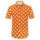 thumbnail image 1 of INSPIRE CHIC Camisa de lunares de verano para hombre, camisas hawaianas con patrón de manga corta y botones naranja S, 1 of 6