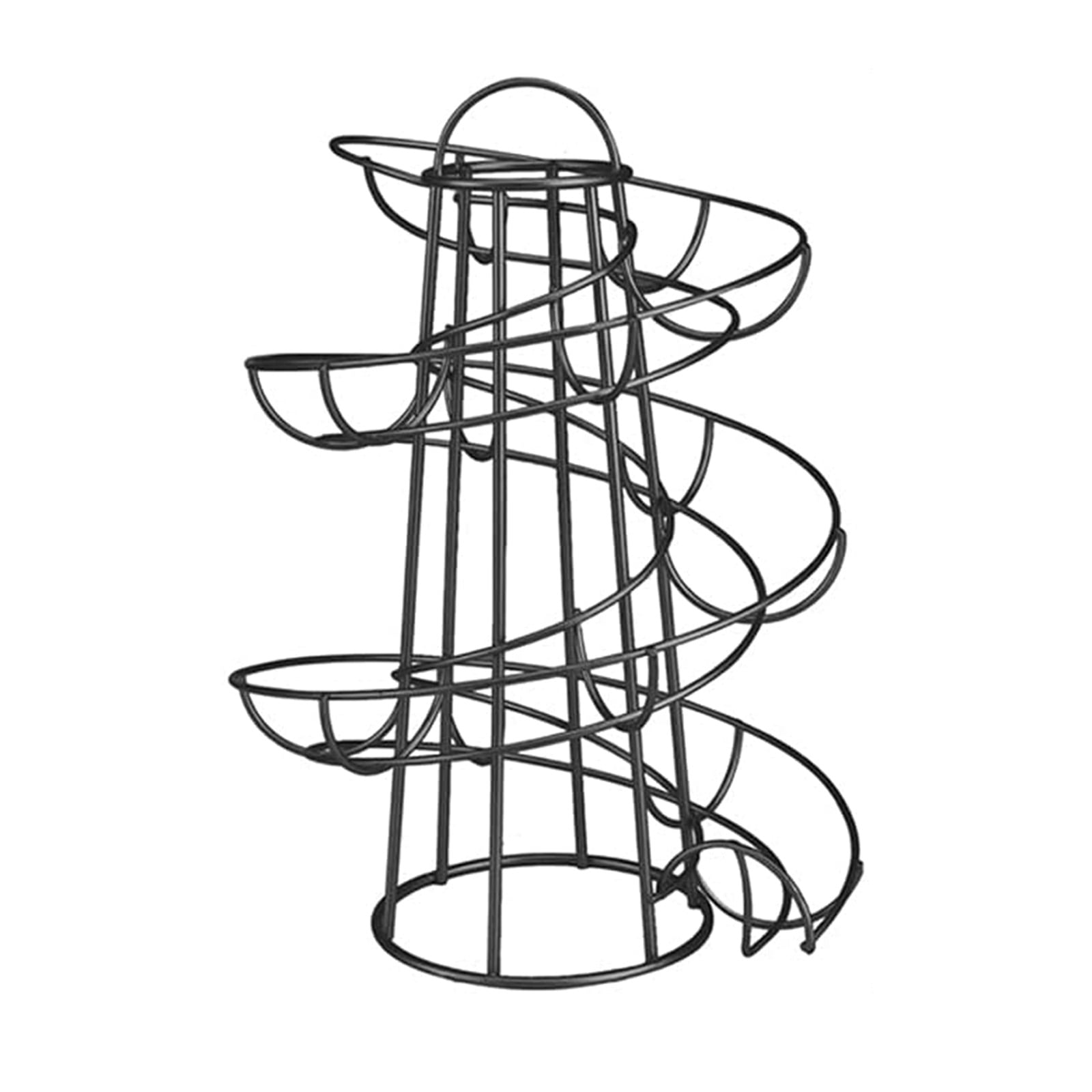 Smrinog Spiral Egg Skelter Dispenser Rack Metal Storage Display Rack