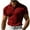 Red, variant on Men's Muscle V Neck Polo Shirts Slim Fit Short Long Sleeve Cotton Golf T-Shirts Ribbed Knit Soft Tees