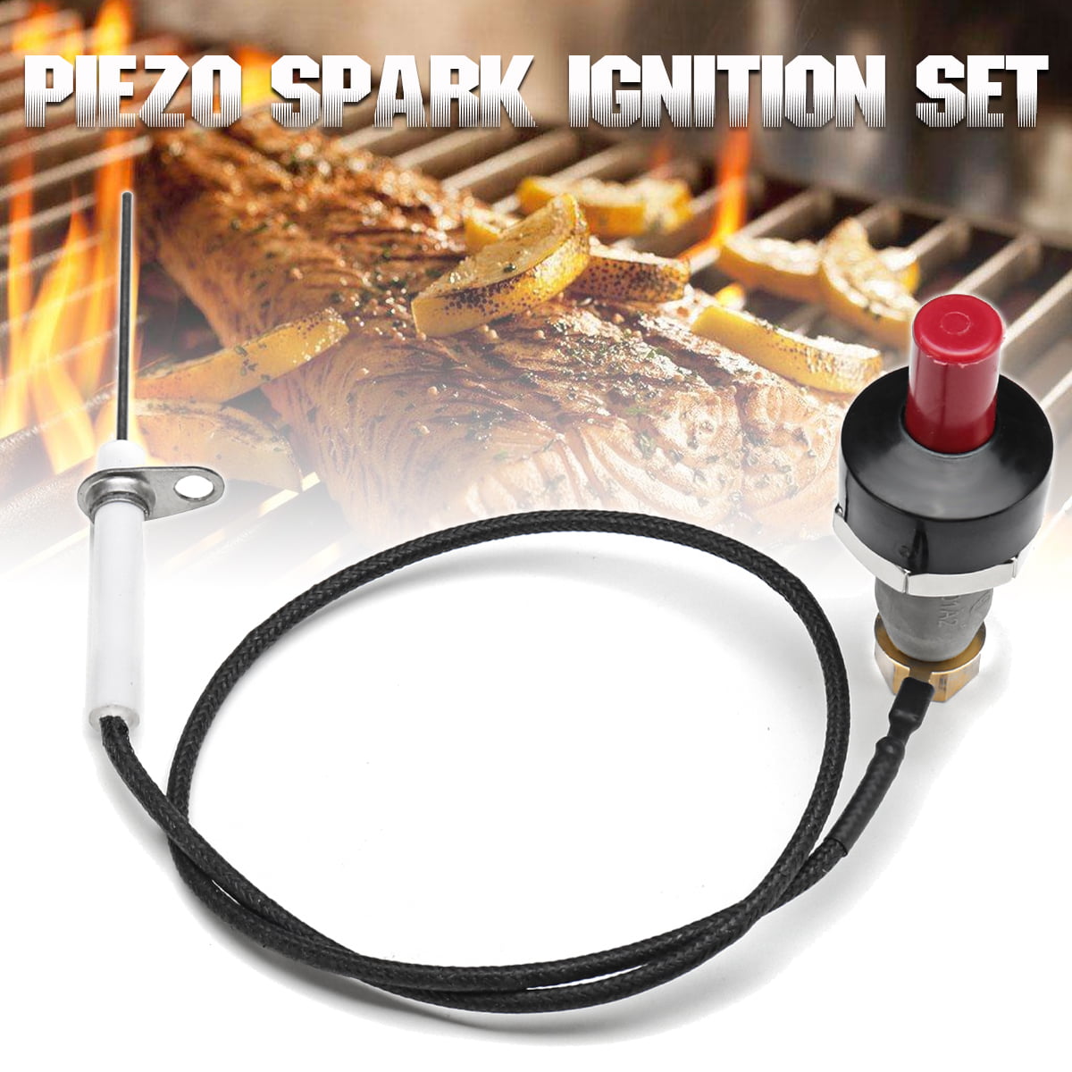 Ignition Kit-1 Out 2 Piezo Spark Ignition Kit BBQ Grill Push Button Igniter for Fireplace Stove Gas 