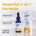 thumbnail image 5 of NativePath Vitamin D3 K2 Liquid, 2000 IU D3 & 200mcg K2, Organic MCT Oil, 30 Servings, 5 of 8