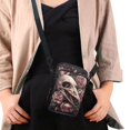 thumbnail image 4 of HELLHERO Small Crossbody Purse Wolf Pattern 4.33"x1.97"x7.09" 2 Layers Adults for Daily Use with Zipper, 4 of 7