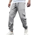 thumbnail image 2 of Open Bottom Sweatpants Men Wide Sweatpants for Men Mens Cargo Pants Baggy Mens Sweatpants Open Bottom Black Cargo Sweatpants Men Pocket Cargo Pants Men, 2 of 6