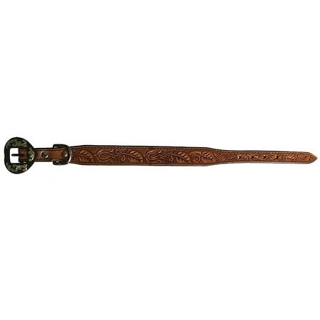 UPC: 0804381032090 | 13CE Xx Large Cashel Dog Collar Floral Rose Heart Shaped Design Buckle Brown