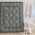 thumbnail image 2 of Shower Curtain Spring Flowers Shower Curtains for Bathroom Decor, Waterproof Polyester Shower Curtain Set with Hooks, Small Stall Size 36" x 72" Blue Vintage Floral Bird, 2 of 9