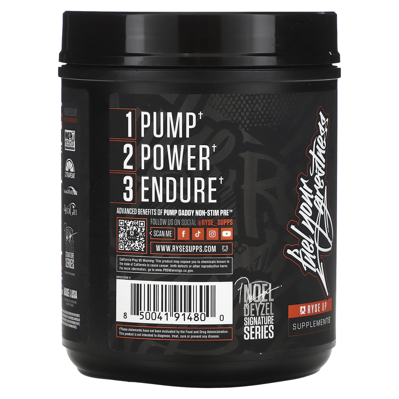 RYSE Pump Daddy V2 Pre Workout Powder - Candy Watermelon - 40 Servings