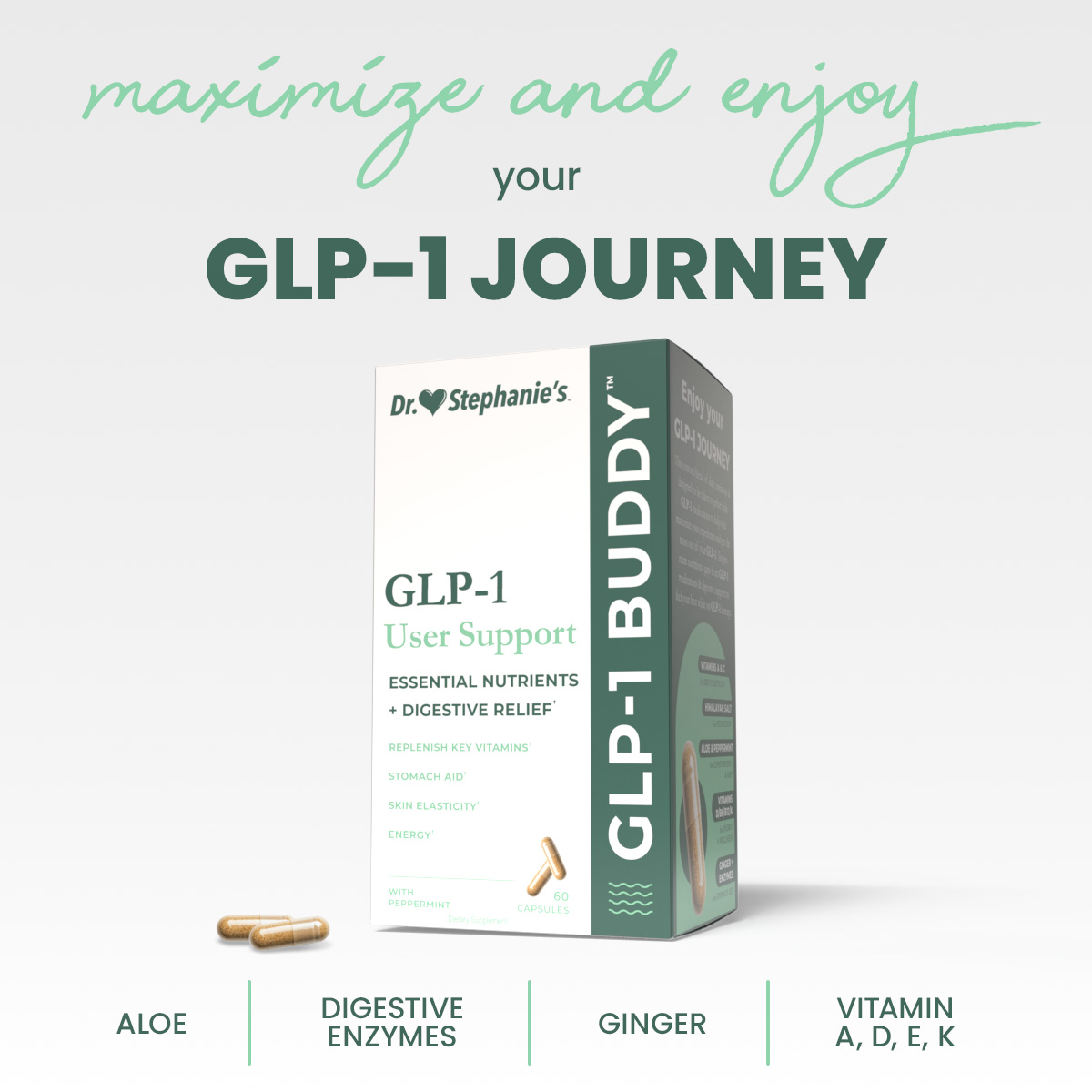 Dr. Stephanie's GLP 1-Buddy, Natural Weight Support, 30 Count Supplement