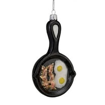 Kurt adler Noble Gems Glass Frying Pan Ornament, 5-Inch