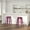 Purple, variant on Merrick Lane Purple 30" High Backless Metal Bar Height Stool with Square Seat for Indoor-Outdoor Use