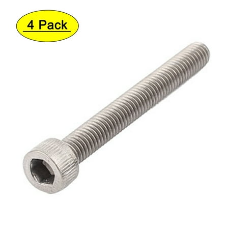 

4 Pcs 0.8mm Pitch Stainless Steel Socket Head Cap Screws Hex Key Bolts M5x40mm